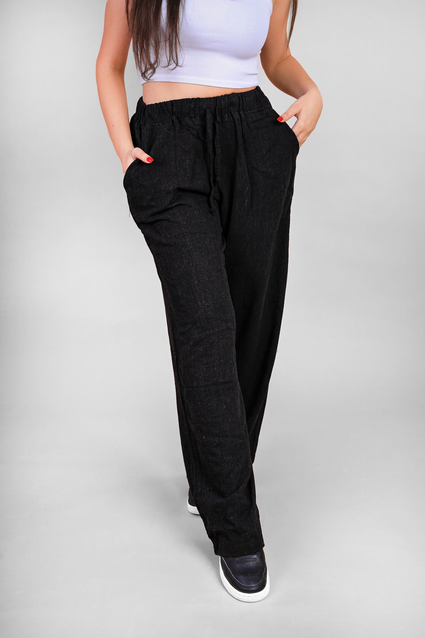 black linen pants