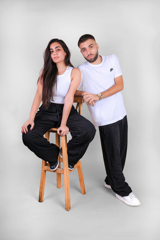 black linen pants